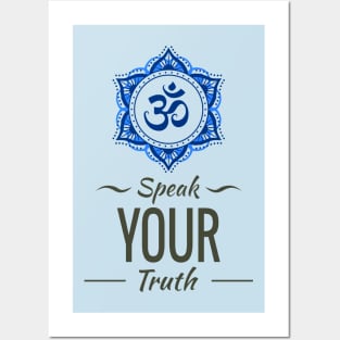 Speak Your Truth Yoga Om Mandala Posters and Art